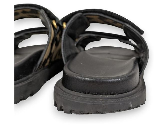 sandali slide Christian Dior DIORACT Nero Beige - vista 13