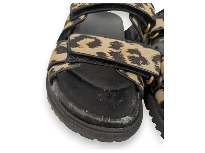 sandali slide Christian Dior DIORACT Nero Beige - vista 9