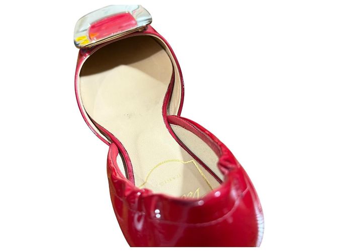 Décolleté basse in vernice Roger Vivier Rosso - vista 10