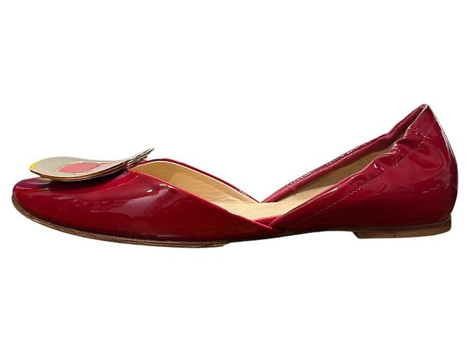 Décolleté basse in vernice Roger Vivier Rosso - vista 4