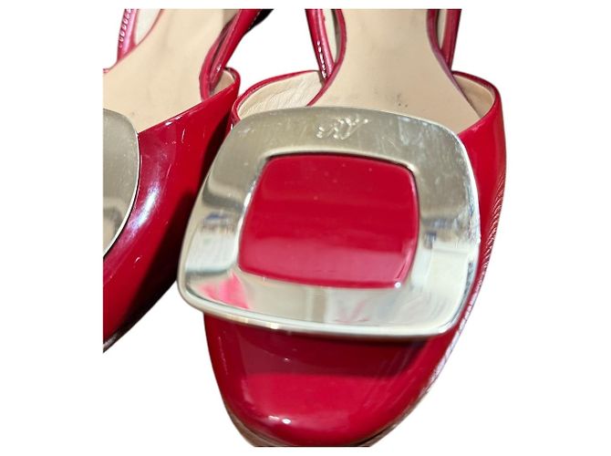 Décolleté basse in vernice Roger Vivier Rosso - vista 8