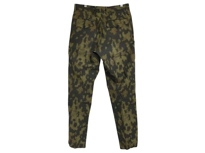 Autre Marque Dries Van Noten Camouflage-Hose Grün Khaki - Ansicht 2