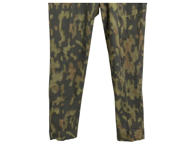 Autre Marque Dries Van Noten Camouflage-Hose Grün Khaki - Ansicht 4