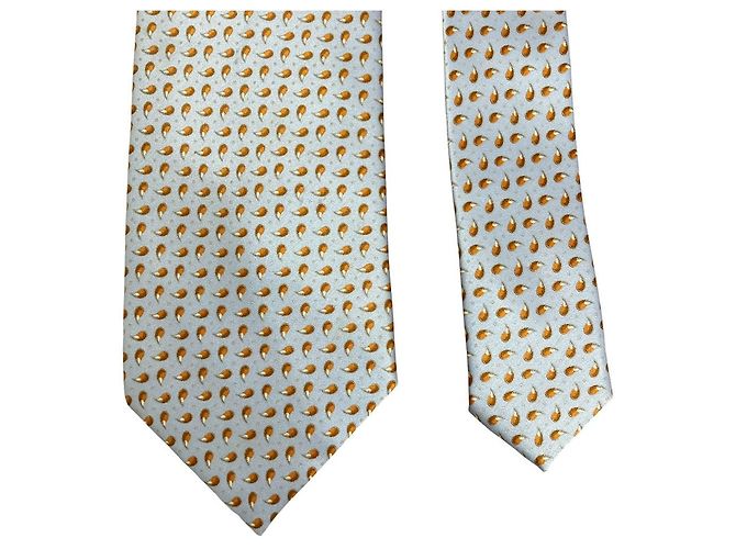 Autre Marque Brioni Small Pattern Silk Tie Blue Light blue - view 2