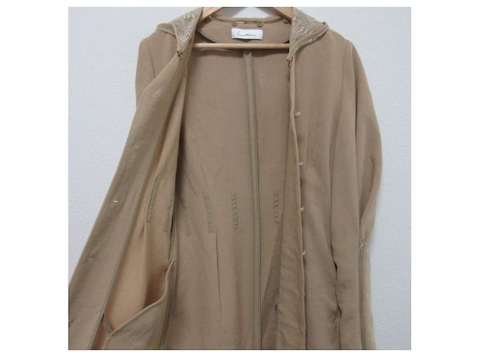 Autre Marque Vestido largo con capucha 2way de encaje Lautashi Beige - vista 3