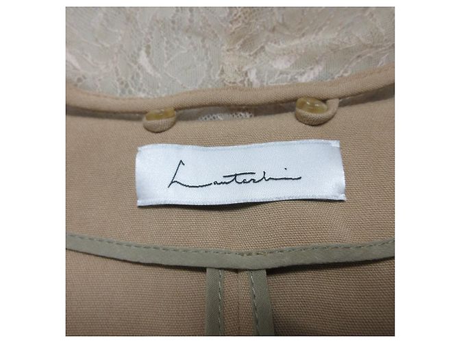 Autre Marque Vestido largo con capucha 2way de encaje Lautashi Beige - vista 8