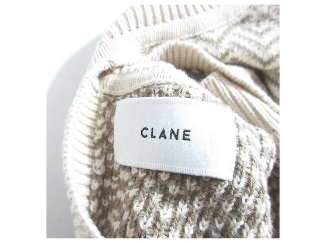 Autre Marque CLANE Strickweste mit Rückenschlitz Beige - Ansicht 6