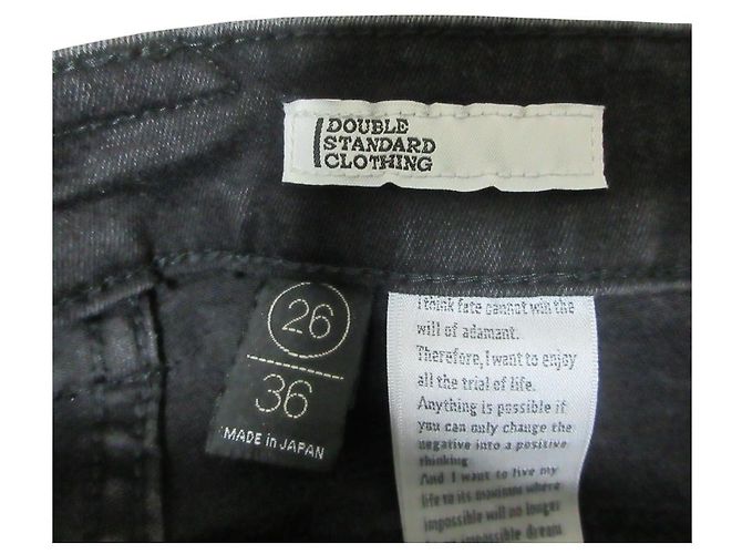 Autre Marque Pantalones de Denim Elástico AKKO DOUBLE STANDARD CLOTHING Negro - vista 6