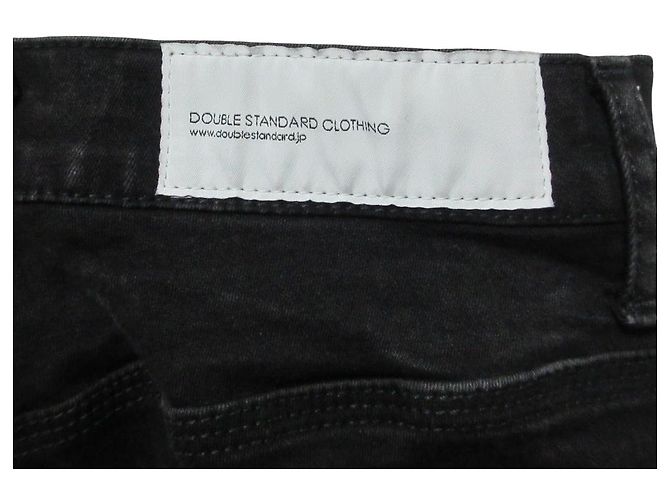 Autre Marque Pantalones de Denim Elástico AKKO DOUBLE STANDARD CLOTHING Negro - vista 7