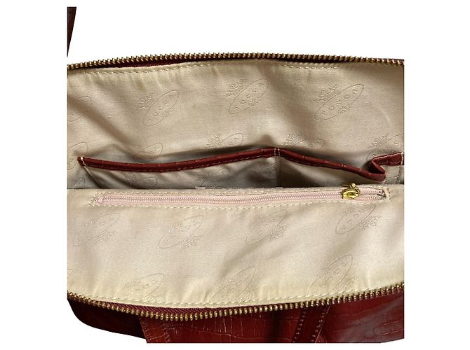 Autre Marque Borsa a 2 modi in pelle con stampa coccodrillo TOCCA Marrone Bordò - vista 13