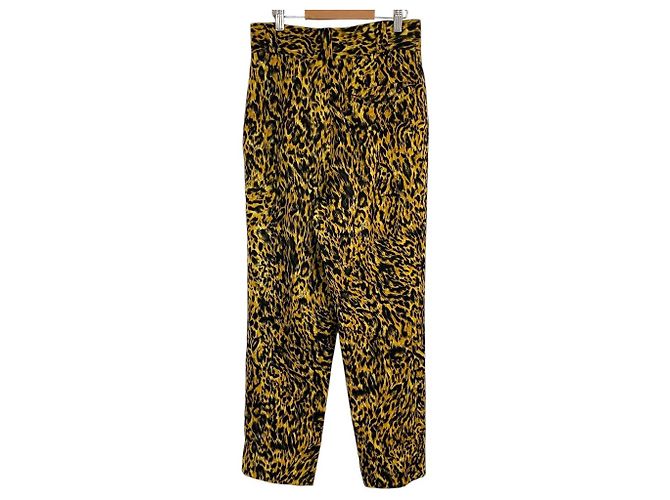 Pantaloni slim fit leopardati Gianni Versace Giallo - vista 2
