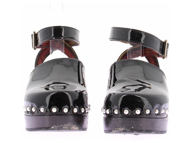 Chanel Clogs aus schwarzem Leder Größe 37 - Ansicht 3