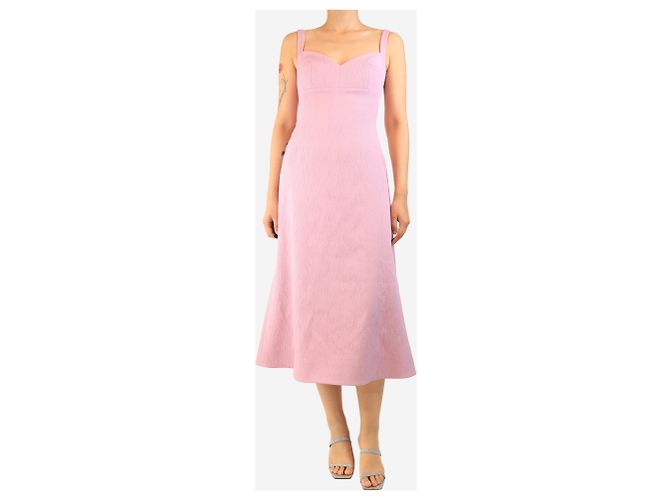 Autre Marque Lila Midikleid - Größe UK 8 - Ansicht 3