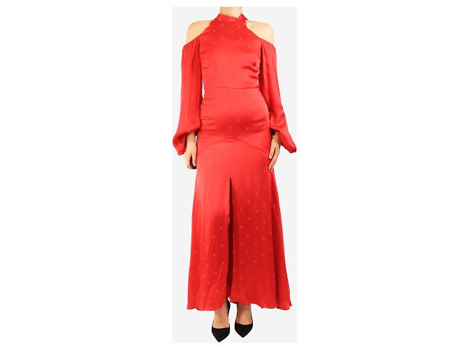 Alice by Temperley Maxikleid aus rotem Satin - Größe UK 10 - Ansicht 3