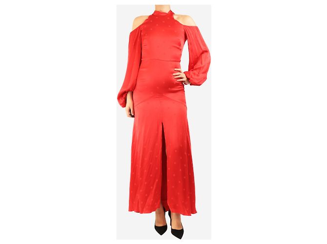 Alice by Temperley Maxikleid aus rotem Satin - Größe UK 10 - Ansicht 4