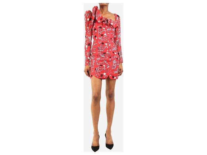 Self portrait Rosa Mini-Ruchkleid - Größe UK 4 Pink - Ansicht 3
