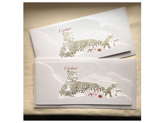 Cartier Panther Pop-up Grußkarten (3er Set) Weiß Rot Golden - Ansicht 10
