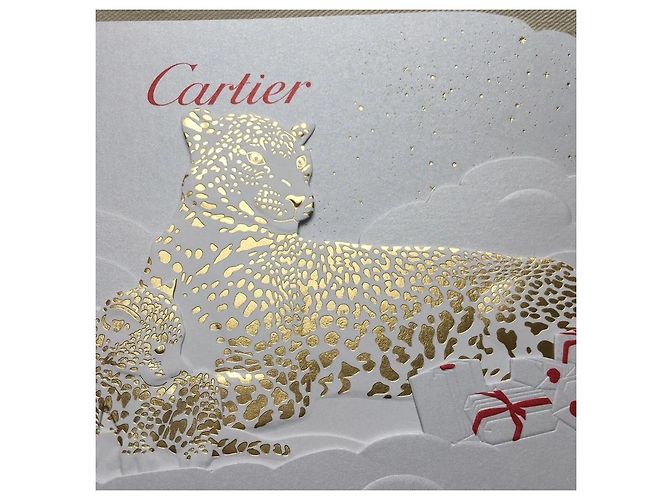 Cartier Panther Pop-up Grußkarten (3er Set) Weiß Rot Golden - Ansicht 6