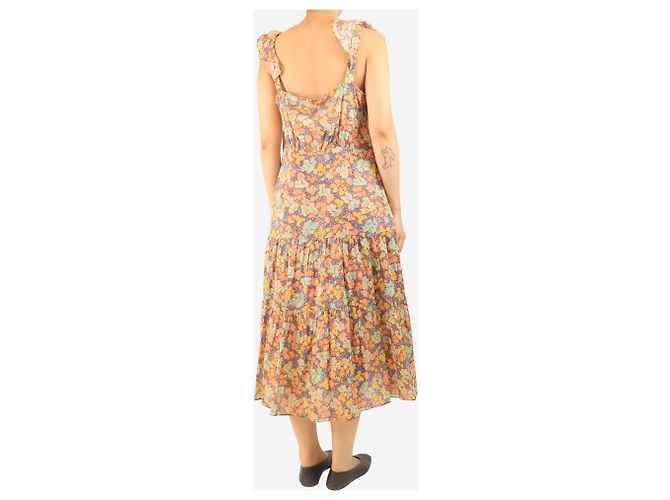 Veronica Beard Robe midi à fleurs multicolores - taille UK 16 - vue 2