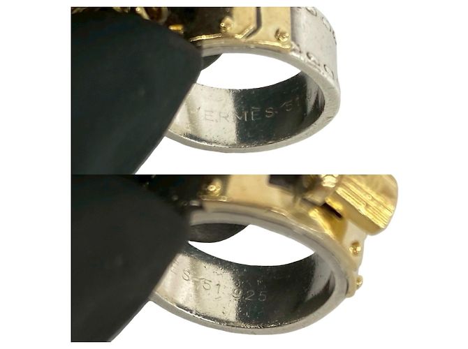 Anello Kelly di Hermès in argento e oro D'oro - vista 3