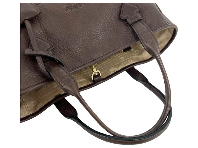 Loewe Heritage Leder-Tote-Bag mit Gravur-Logo Braun - Ansicht 4