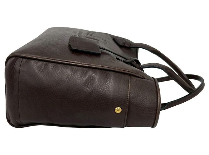 Loewe Heritage Leder-Tote-Bag mit Gravur-Logo Braun - Ansicht 6