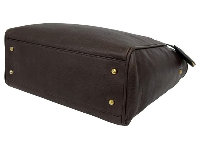 Loewe Heritage Leder-Tote-Bag mit Gravur-Logo Braun - Ansicht 8