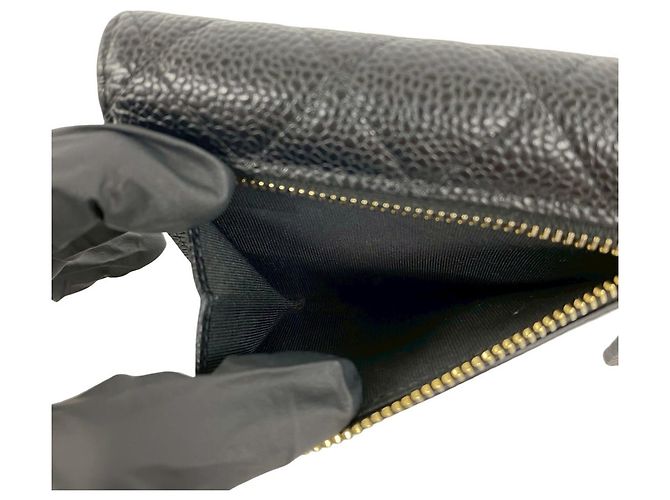 Cartera tríptico Matelassé Chanel en negro - vista 10