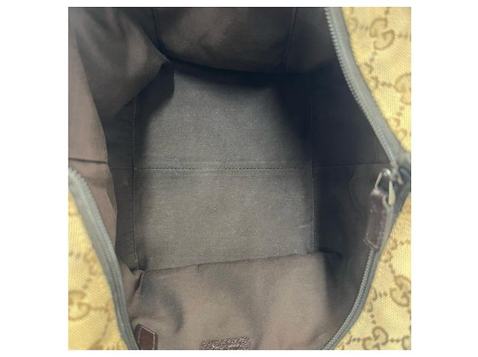 Mini borsa tote Gucci Sherry Line GG Logo Marrone Rosso Verde - vista 9
