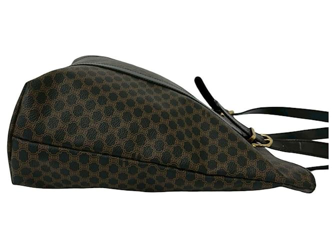Céline Borsa Tote Celine Macadam Blazon Triomphe Logo Marrone Nero - vista 6