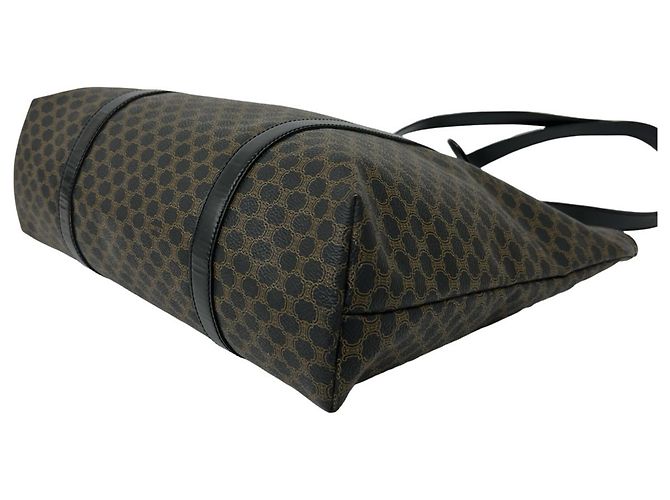 Céline Borsa Tote Celine Macadam Blazon Triomphe Logo Marrone Nero - vista 8