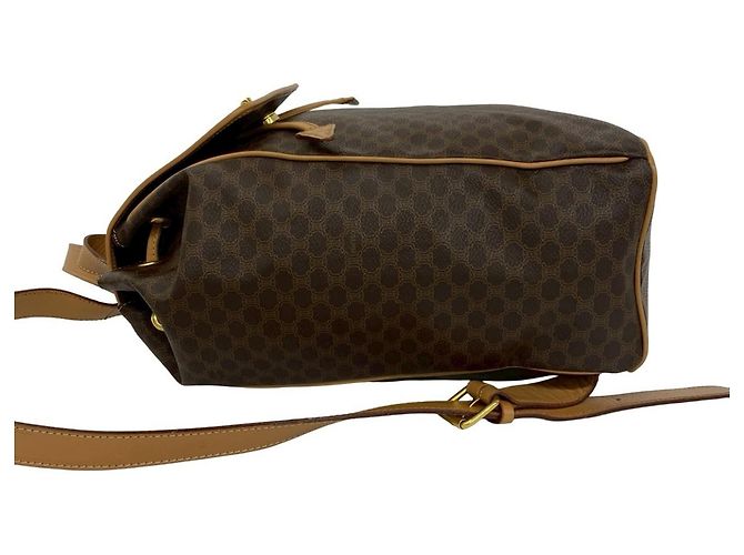 Céline Celine Vintage Hardware Macadam Pattern Lederrucksack Braun - Ansicht 5
