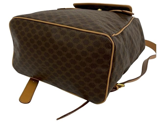Céline Celine Vintage Hardware Macadam Pattern Lederrucksack Braun - Ansicht 8