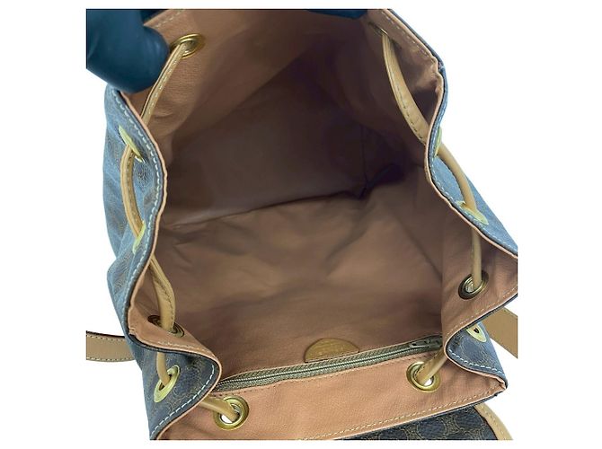 Céline Celine Vintage Hardware Macadam Pattern Lederrucksack Braun - Ansicht 9