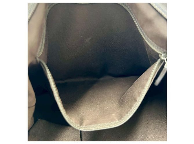 Borsa a tracolla Gucci Abbey GG Nylon e pelle Marrone - vista 10