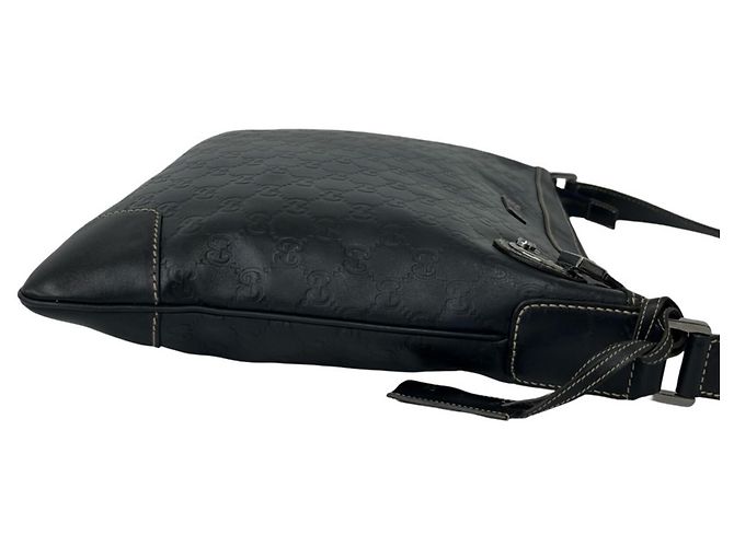 Borsa a tracolla in pelle Gucci Guccissima Blu navy - vista 6
