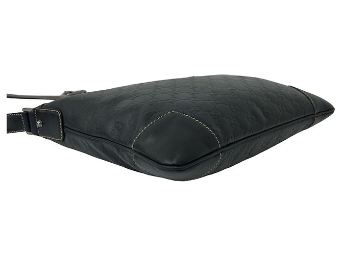 Borsa a tracolla in pelle Gucci Guccissima Blu navy - vista 7