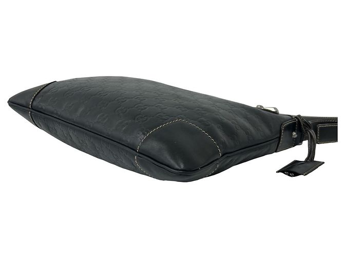 Borsa a tracolla in pelle Gucci Guccissima Blu navy - vista 8
