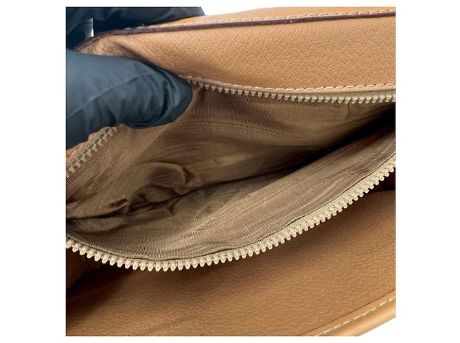 Céline Celine Vintage Circle Logo Hardware Macadam Pattern Schultertasche Braun Beige - Ansicht 10