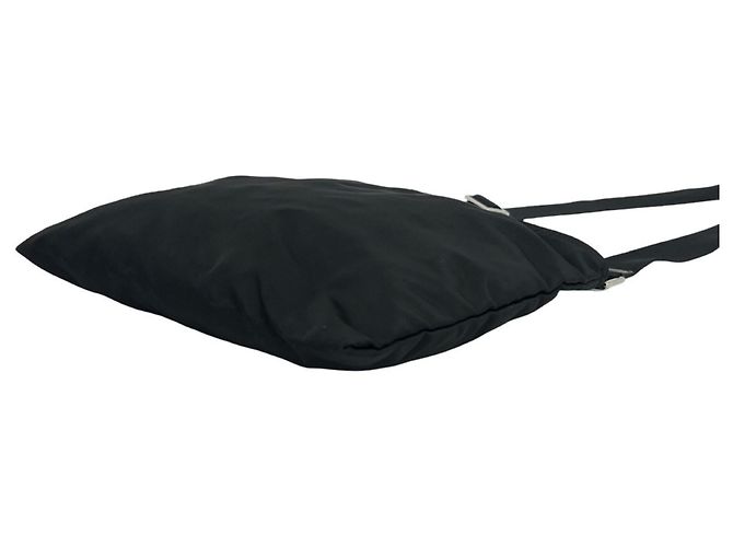 Borsa a tracolla in nylon Tessuto con placca logo Triangle Prada Nero - vista 8