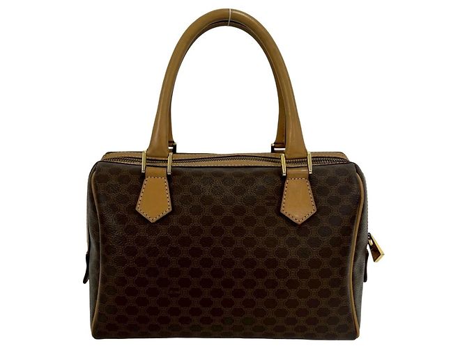 Céline CELINE Vintage Macadam Blazon Triomphe Lederhandtasche Braun - Ansicht 3