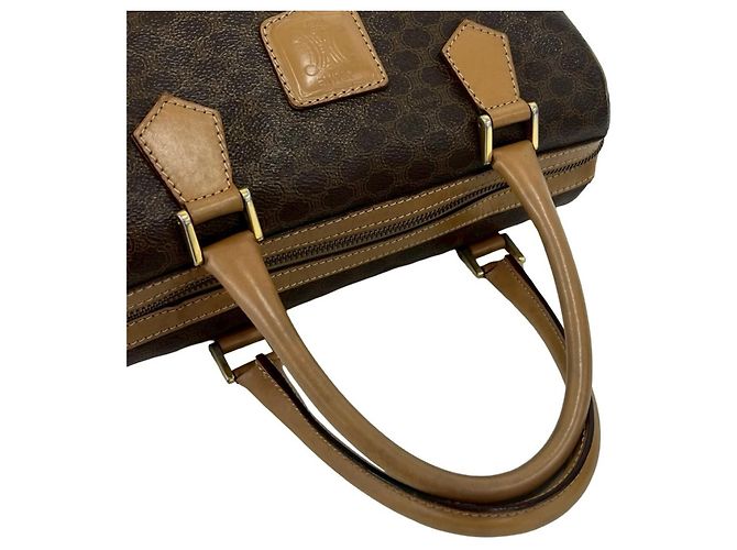 Céline CELINE Vintage Macadam Blazon Triomphe Lederhandtasche Braun - Ansicht 4