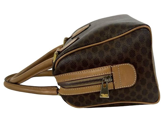 Céline CELINE Vintage Macadam Blazon Triomphe Lederhandtasche Braun - Ansicht 5