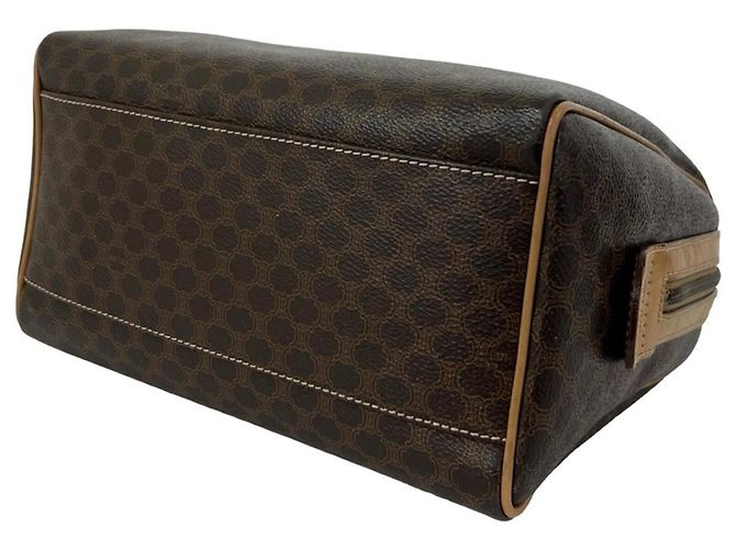 Céline CELINE Vintage Macadam Blazon Triomphe Lederhandtasche Braun - Ansicht 8