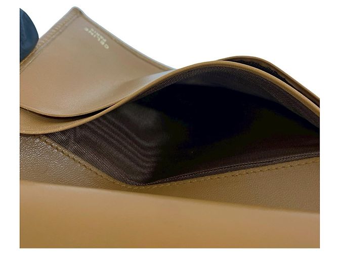Céline Celine Vintage Macadam Blazon Logo Pattern Bi-fold Wallet Brown Beige - view 9