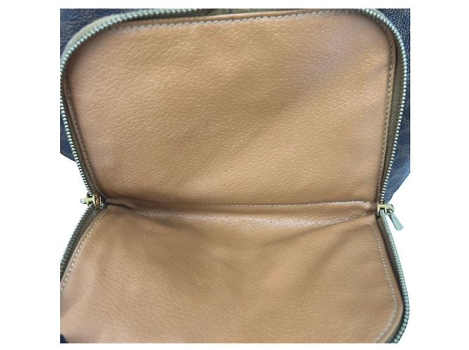 Céline Celine Vintage Macadam Blazon Pattern Leather Backpack Brown - view 10