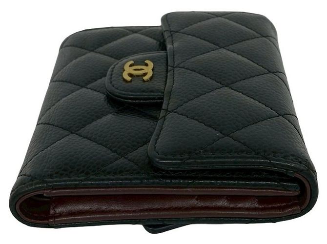 Timeless Portafoglio Small Flap Chanel in pelle caviar nera Nero - vista 5