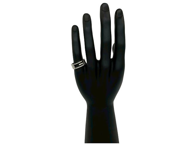 GUCCI G Logo Motif Sterling Silver Ring Silvery - view 2