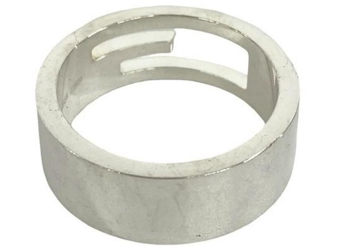 GUCCI G Logo Motif Sterling Silver Ring Silvery - view 6