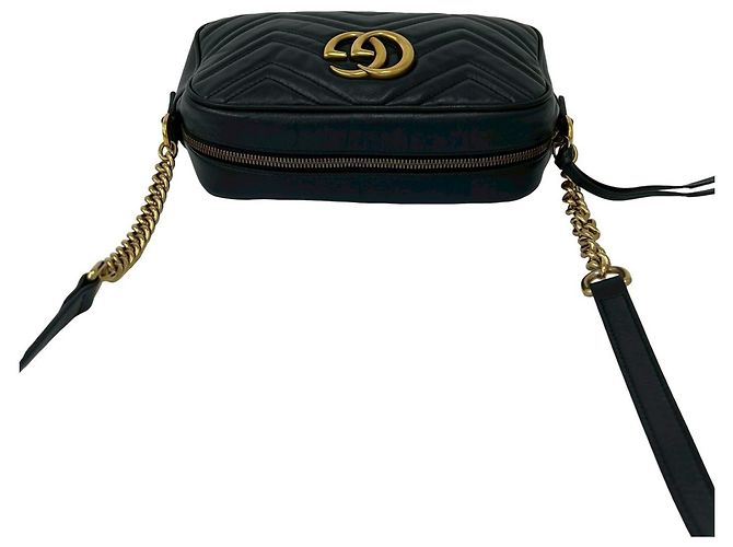 Gucci GG Marmont gesteppte Leder Schultertasche Schwarz - Ansicht 4